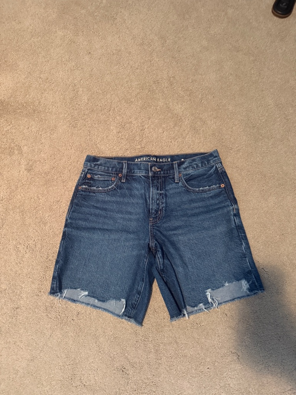 American Eagle Blue Denim Jeans with Contrast Stitching